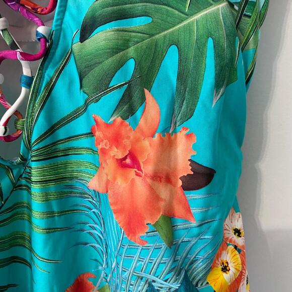 La Blanca Size 14 Women One Piece Tropicalia Off Shoulder Mio Swimsuit - Picture 2 of 6